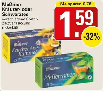 WEZ Meẞmer Kräuter- oder Schwarztee Angebot