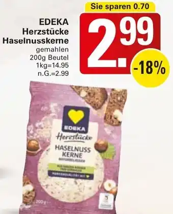WEZ EDEKA Herzstücke Haselnusskerne Angebot