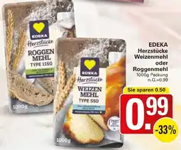 WEZ EDEKA Herzstücke Weizenmehl oder Roggenmehl Angebot