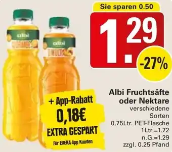 WEZ Albi Fruchtsäfte oder Nektare Angebot