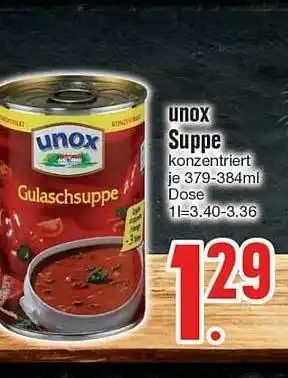 Edeka Unox Suppe Angebot