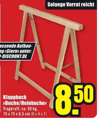 B1 Discount Baumarkt Klappbock >>Buche/Heinbuche«< Angebot