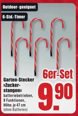 B1 Discount Baumarkt Garten-Stecker >>Zuckerstangen<< Angebot