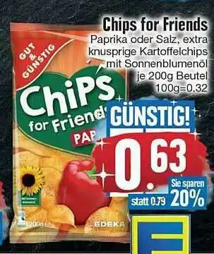 Edeka Gut & Günstig Chips For Friends Angebot