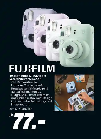 MediaMarkt Fujifilm instax mini 12 travel set sofortbildkamera-set Angebot