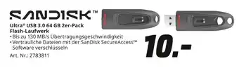 MediaMarkt Sandisk ultra usb 3.0 64 gb 2er-pack flash-laufwerk Angebot