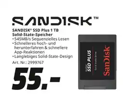 MediaMarkt Sandisk sandisk ssd plus 1 tb solid-state-speicher Angebot