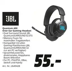 MediaMarkt Jbl quantum 400 over-ear gaming-headset Angebot