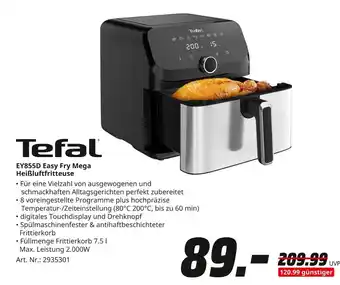 MediaMarkt Tefal ey855d easy fry mega heißluftfritteuse Angebot