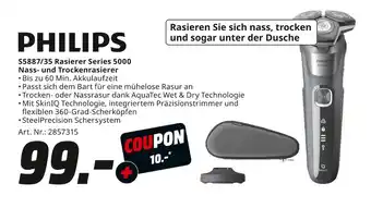 MediaMarkt Philips s5887/35 rasierer series 5000 nass- und trockenrasierer Angebot
