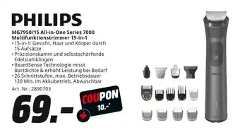 MediaMarkt Philips mg7950/15 all-in-one series 7000 multifunktionstrimmer 15-in-1 Angebot