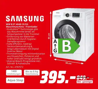 MediaMarkt Samsung ww 8 et 4048 ce/eg waschmaschine - frontlader Angebot