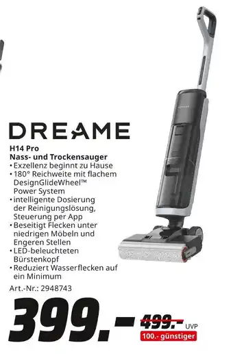 MediaMarkt Dreame h14 pro nass- und trockensauger Angebot
