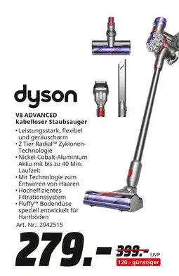 MediaMarkt Dyson v8 advanced kabelloser staubsauger Angebot