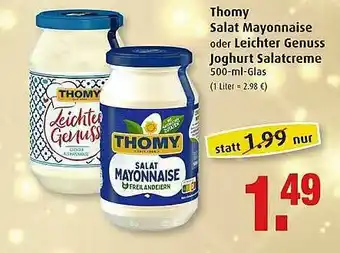 Markant Thomy Salat Mayonnaise Oder Leichter Genuss Joghurt Salatcreme Angebot