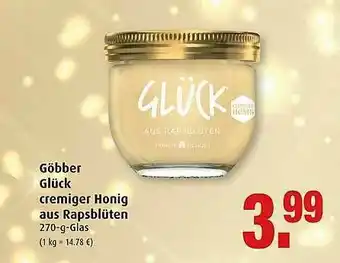 Markant Göbber Glück Cremiger Honig Aus Rapsblüten Angebot