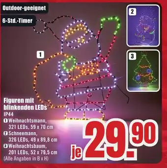 B1 Discount Baumarkt Figuren mit blinkenden LEDS Angebot