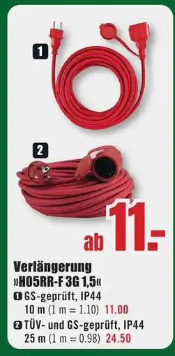 B1 Discount Baumarkt Verlängerung >>H05RR-F 3G 1,5<< Angebot