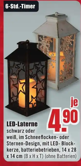 B1 Discount Baumarkt LED-Laterne Angebot