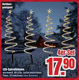 B1 Discount Baumarkt LED-Spiralbäume 4er Set Angebot
