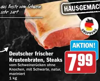 HIT Deutscher frischer Krustenbraten, Steaks Angebot