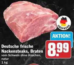 HIT Deutsche frische Nackensteaks, Braten Angebot