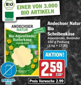HIT Andechser Natur Bio Scheibenkäse Angebot