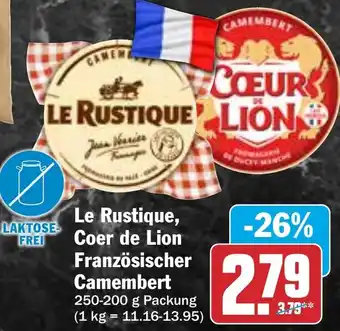 HIT Le Rustique, Coer de Lion Französischer Camembert Angebot