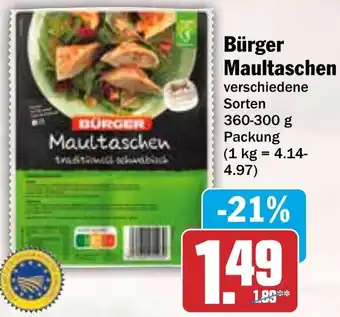 HIT Bürger Maultaschen Angebot