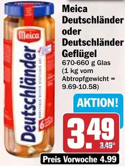 HIT Meica Deutschländer oder Deutschländer Geflügel Angebot