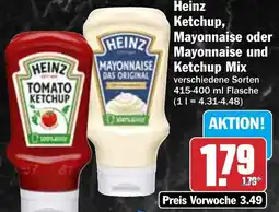 HIT Heinz Ketchup, Mayonnaise oder Mayonnaise und Ketchup Mix Angebot