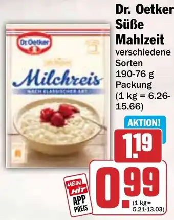 HIT Dr. Oetker Süße Mahlzeit Angebot