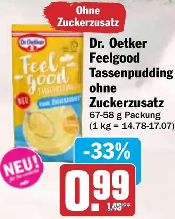 HIT Dr. Oetker Feelgood Tassenpudding ohne Zuckerzusatz Angebot