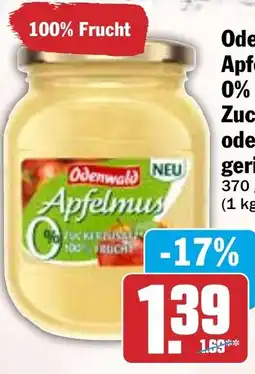 HIT Odenwald Apfelmus 0% Zuckerzusatz oder kalt gerieben Angebot