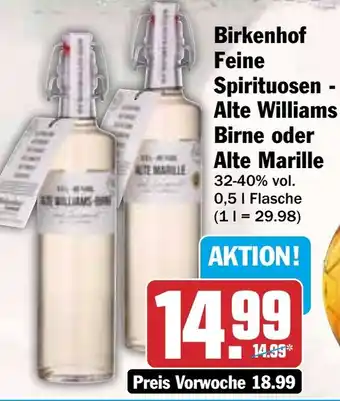 HIT Birkenhof Feine Spirituosen Alte Williams Birne oder Alte Marille Angebot
