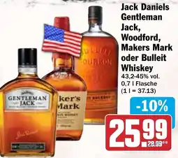 HIT Jack Daniels Gentleman Jack, Woodford, Makers Mark oder Bulleit Whiskey Angebot