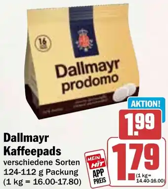 HIT Dallmayr Kaffeepads Angebot