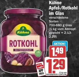 HIT Kühne Apfel-/Rotkohl im Glas Angebot