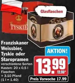 HIT Franziskaner Weissbier, Tyskie oder Staropramen Angebot