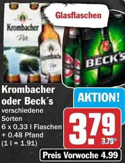 HIT Krombacher oder Beck's Angebot