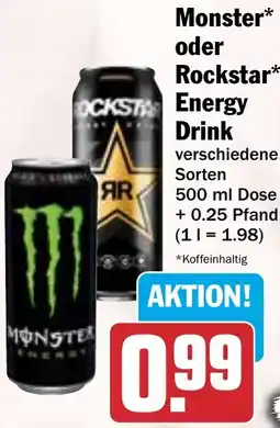 HIT Monster oder Rockstar Energy Drink Angebot