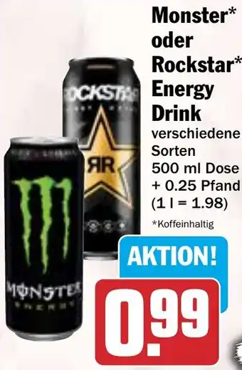 HIT Monster oder Rockstar Energy Drink Angebot