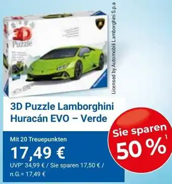 WEZ 3D Puzzle Lamborghini Huracán EVO - Verde Angebot