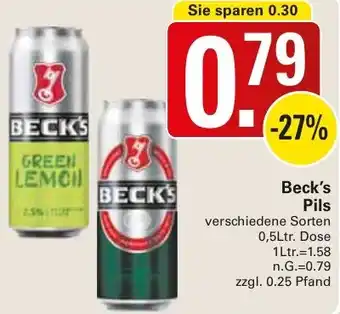 WEZ Beck's Pils Angebot