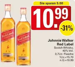 WEZ Johnnie Walker Red Label Scotch Whisky Angebot