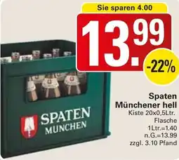 WEZ Spaten Münchener hell Angebot