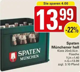 WEZ Spaten Münchener hell Angebot