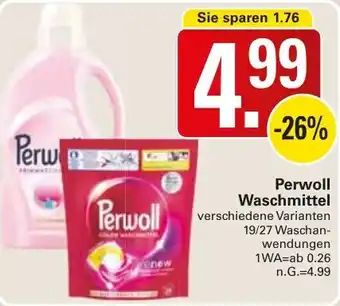 WEZ Perwoll Waschmittel Angebot