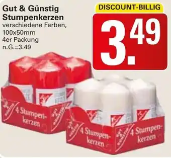 WEZ Gut & Günstig Stumpenkerzen Angebot