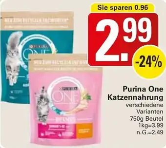WEZ Purina One Katzennahrung Angebot